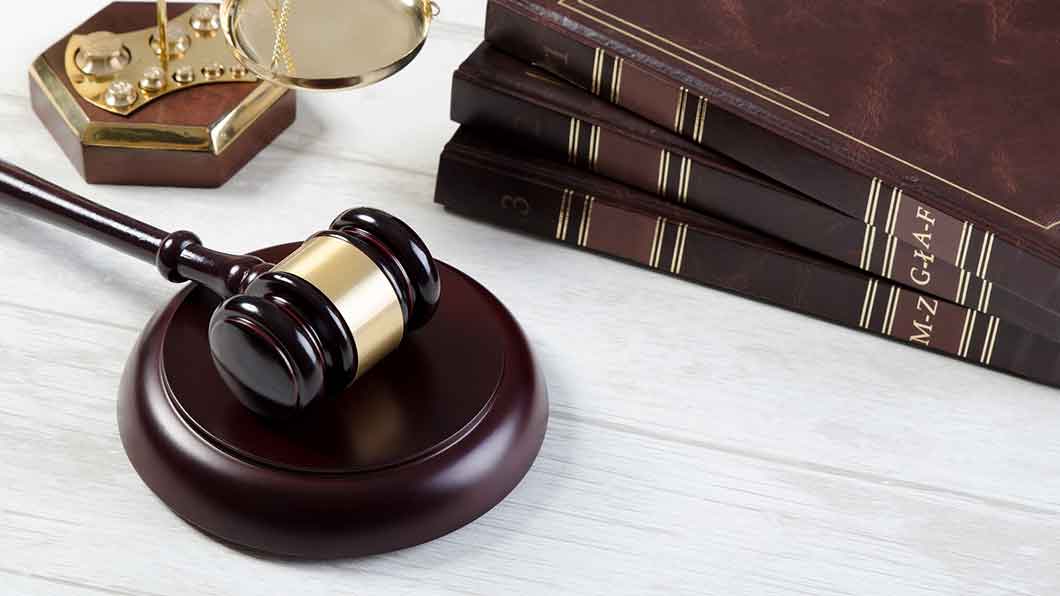 gavel and legal books on a table